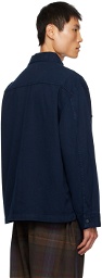LEMAIRE Navy Garment-Dyed Denim Jacket