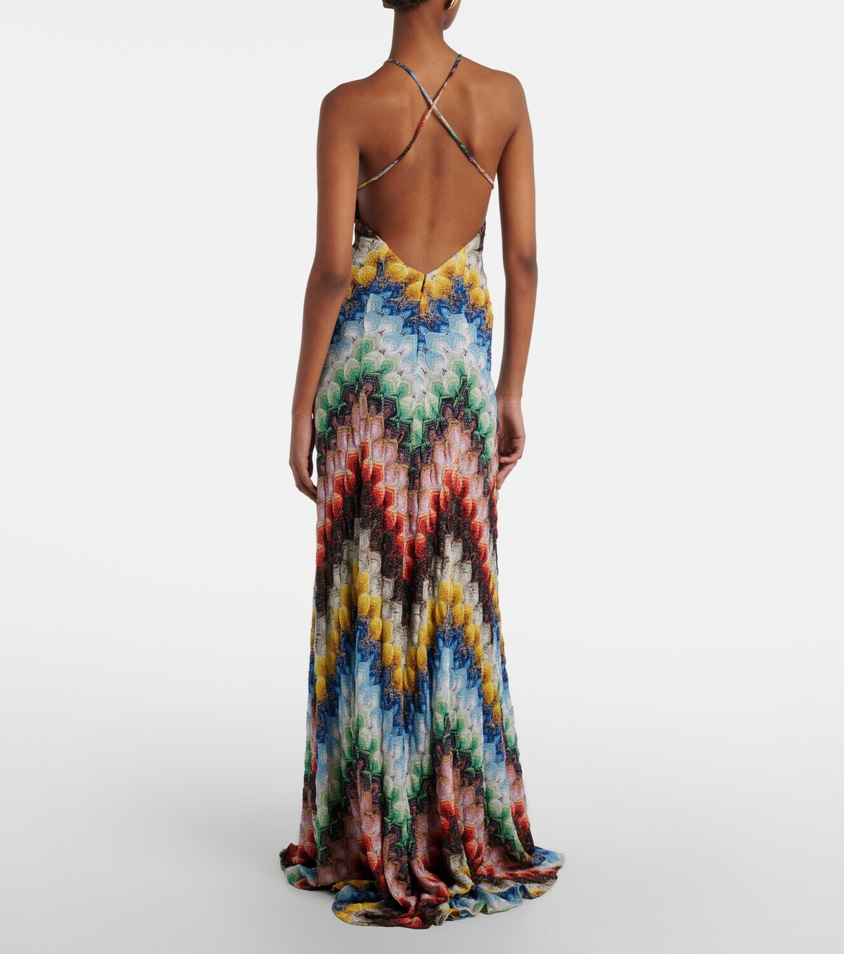 Missoni Open-back lamé maxi dress