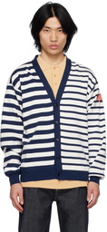 Kenzo Navy & White Kenzo Paris Nautical Stripes Cardigan