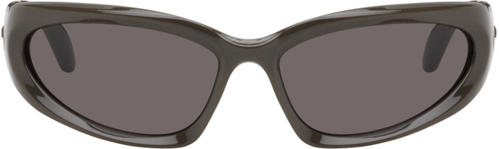 Photo: Balenciaga Gray Swift Oval Sunglasses