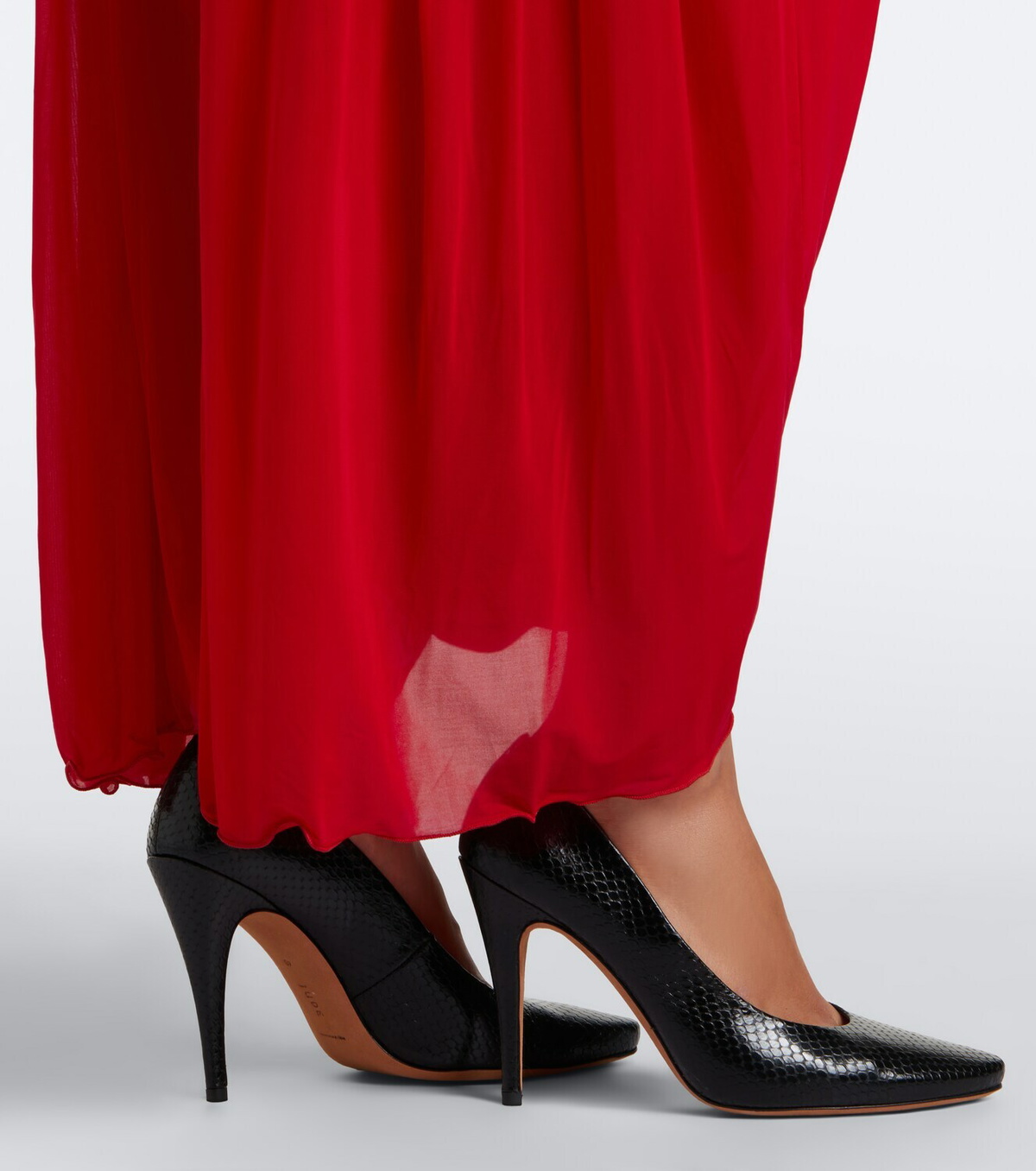 JUDE Jerry snake-effect leather pumps