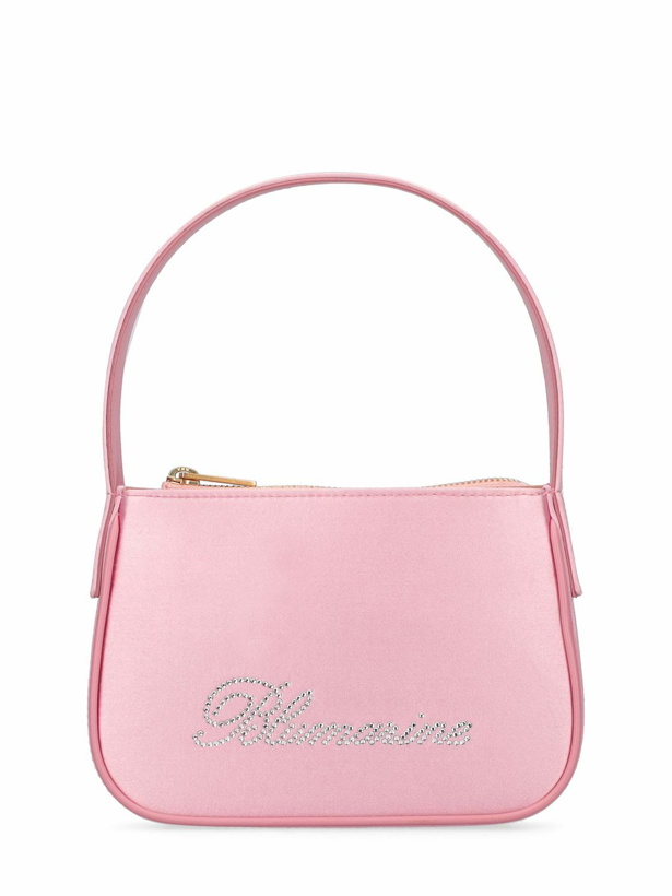 Photo: BLUMARINE - Logo Satin Top Handle Bag