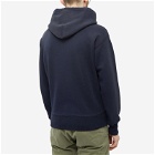 RRL Men's Long Sleeve Hooded Pullover in Faded Navy