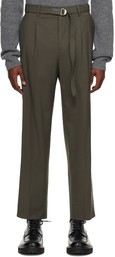 Photo: Solid Homme Gray Belted Trousers