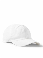 Loro Piana - Logo-Embroidered Linen Baseball Cap - White