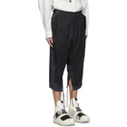 Julius Black Coated Twill Trousers