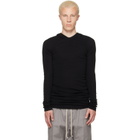 Rick Owens Black Tower Rib LS Hoodie