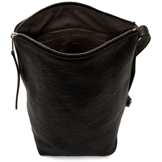 New. RICK OWENS UNISEX BUCKET WHITE LEATHER SHOULDER BAG