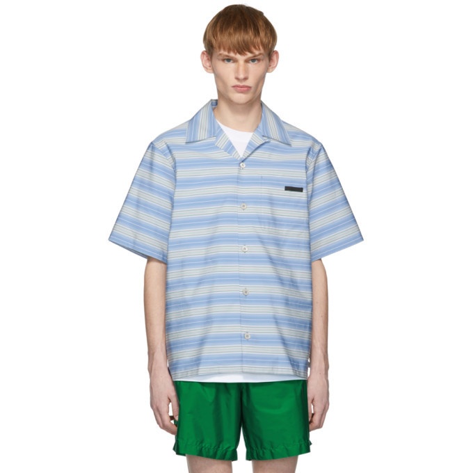 Photo: Prada Blue Striped Bahama Shirt