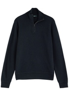 Herno Half-zip Wool Jumper Navy