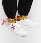 Off-White - Industrial Full-Grain Leather, Suede and Ripstop High-Top Sneakers - Men - White