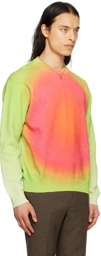 Paul Smith Green & Pink Glow Polka Sweater