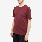 Maison Margiela Men's Classic Garment Dyed T-Shirt in Burgundy