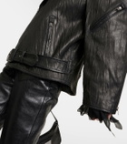 Acne Studios Linor oversized belted leather jacket