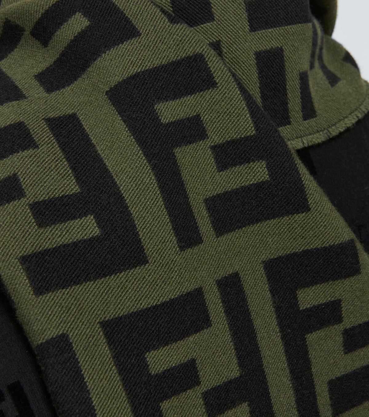 Fendi FF wool and silk scarf