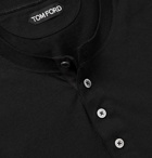 TOM FORD - Slim-Fit Cotton-Jersey Henley T-Shirt - Black