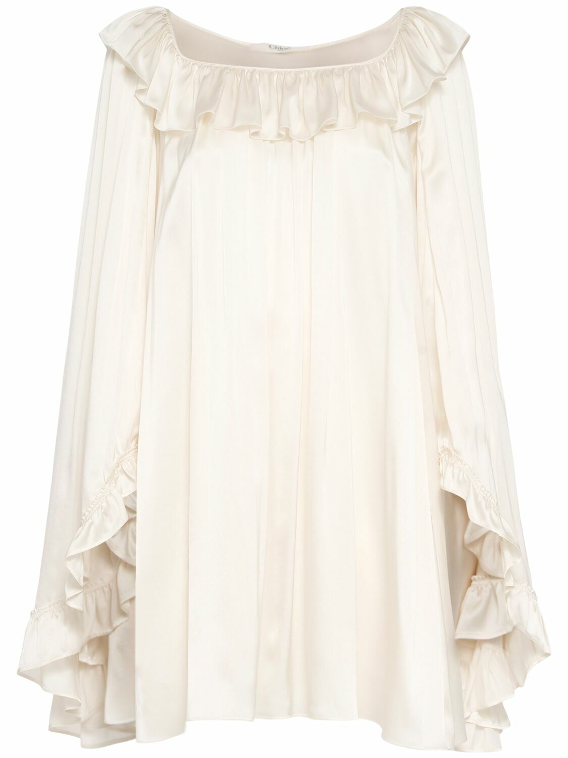 【送関込】Chloe☆クロエ Gathered mini dress in silk jacquard Chloé Gathered floral silk jacquard minidress Chloe