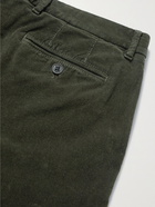 Altea - Milano Slim-Fit Tapered Cotton-Blend Corduroy Trousers - Green