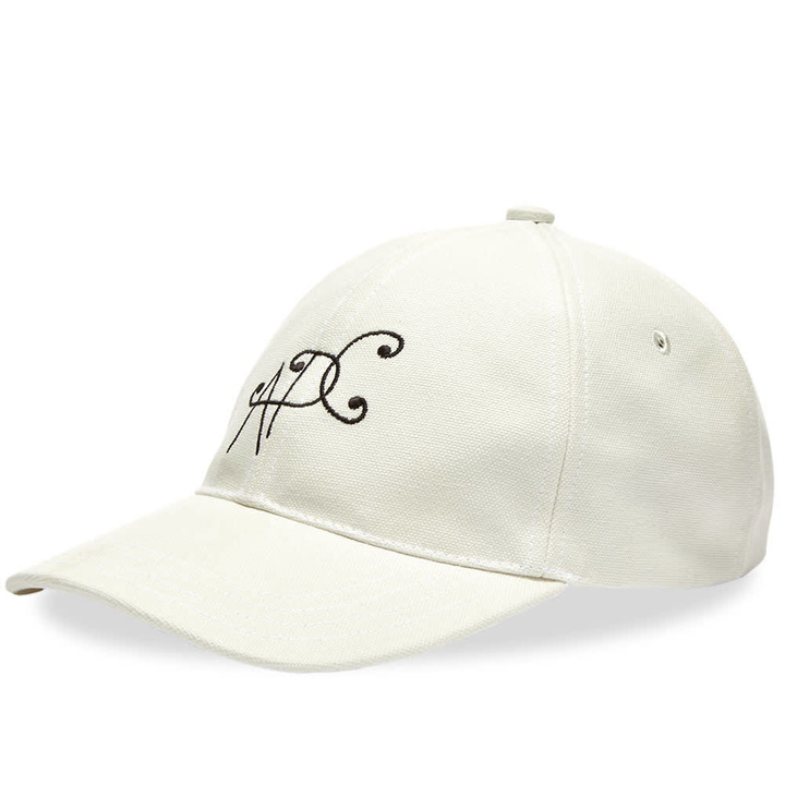 Photo: A.P.C. Logo Cap Ecru