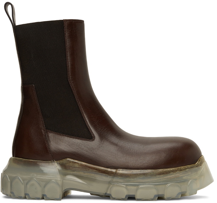 Photo: Rick Owens Burgundy Beatle Bozo Tractor Boots