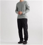 C.P. Company - Appliquéd Mélange Cotton-Blend Sweater - Gray