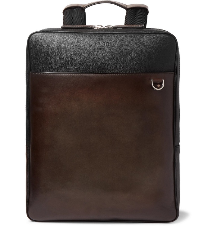 Photo: Berluti - Contraste Colour-Block Leather Backpack - Brown