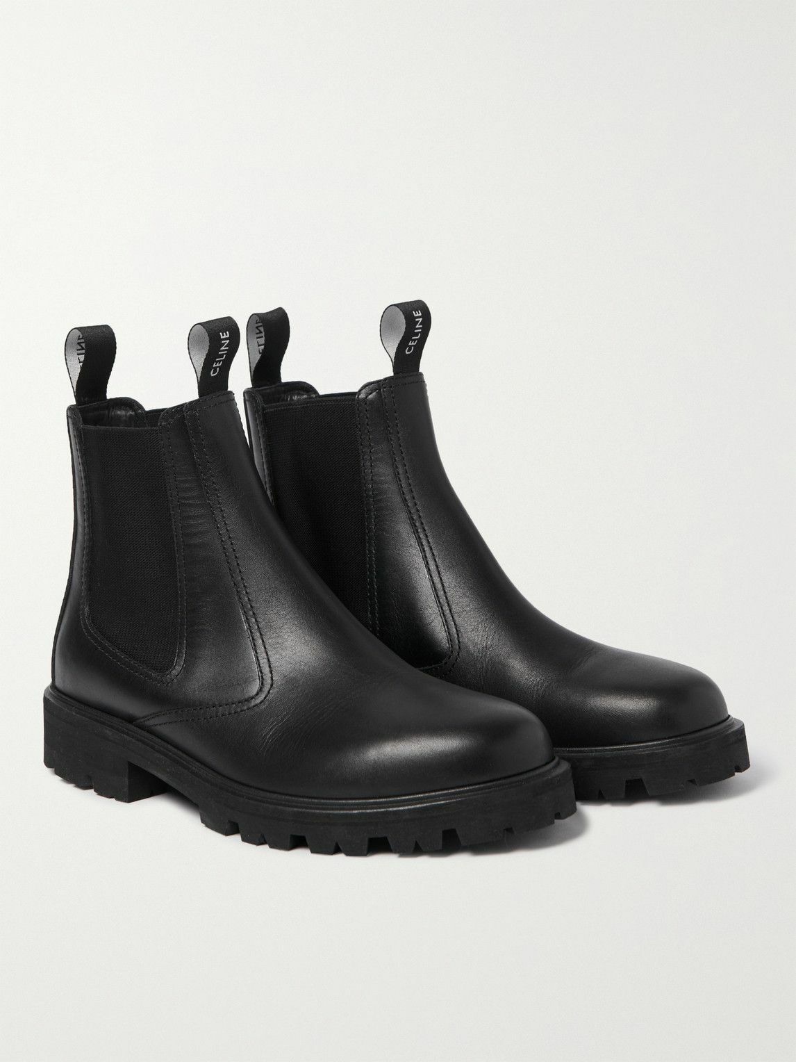 CELINE - Margaret Leather Chelsea Boots - Black
