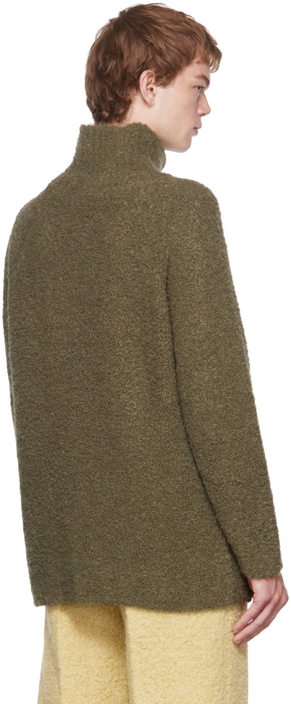 GAUCHERE Green Shaggy Turtleneck