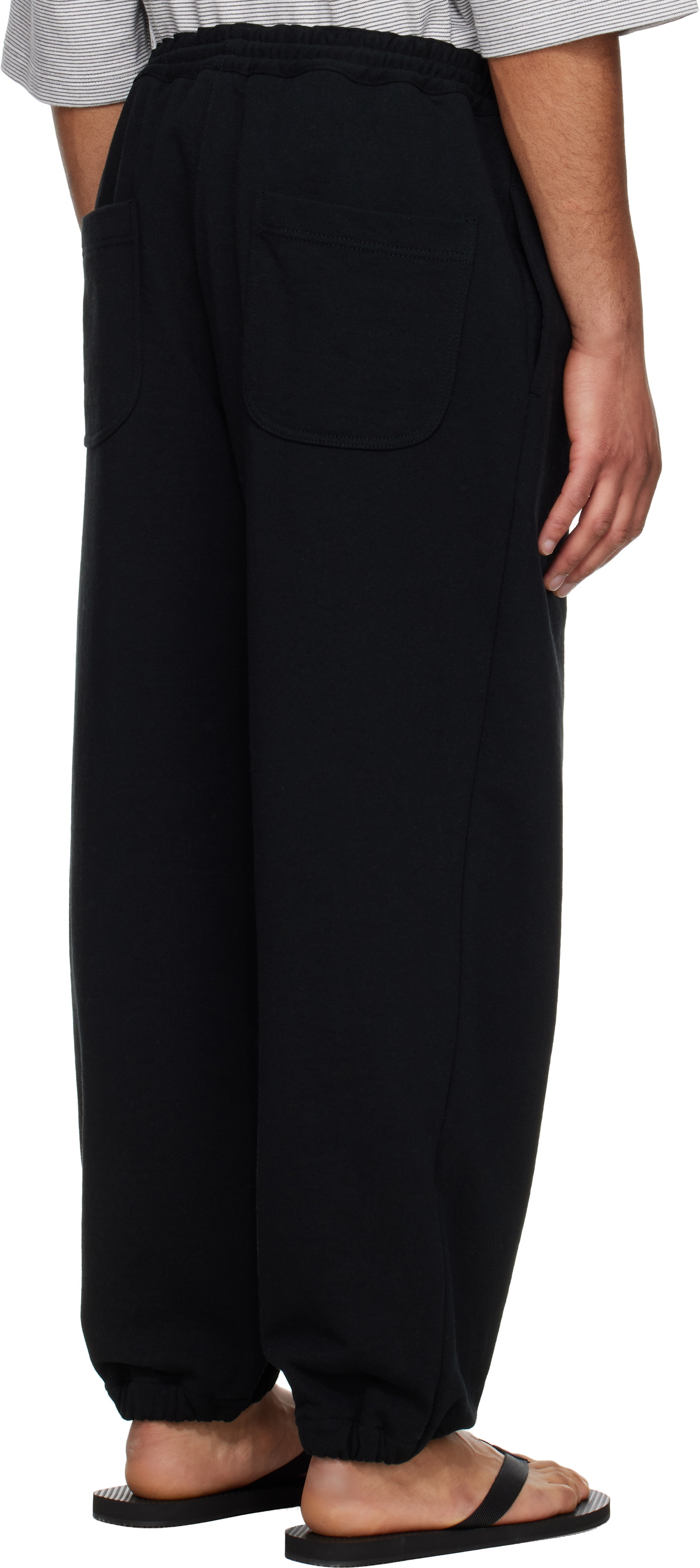 Comme des Garçons Homme Black Terry Cloth Sweatpants