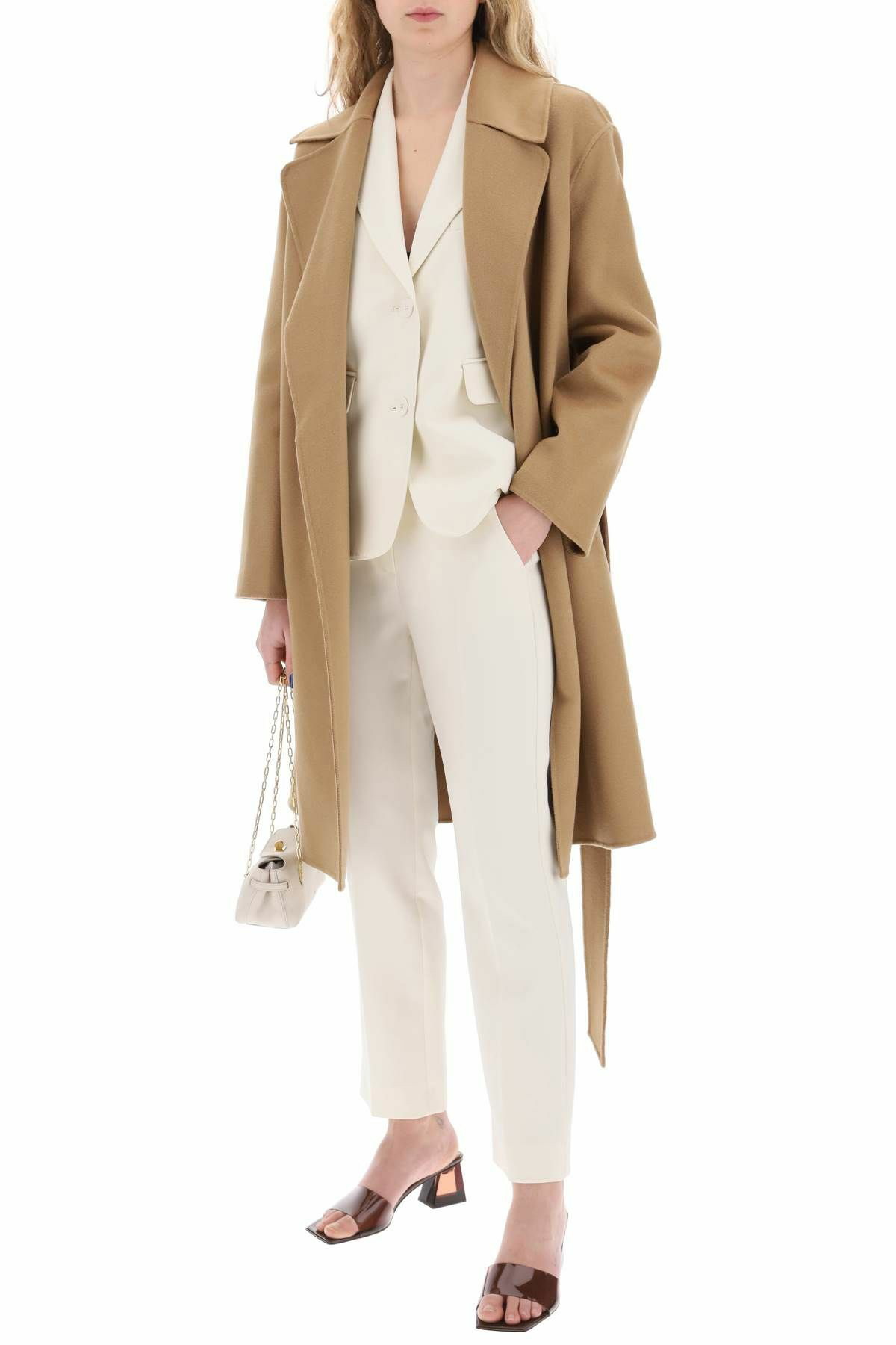 【Weekend MaxMara】Uva シングルブレスト ブレザージャケット Single-breasted blazer in stretch viscose-blend canvas, ecru
