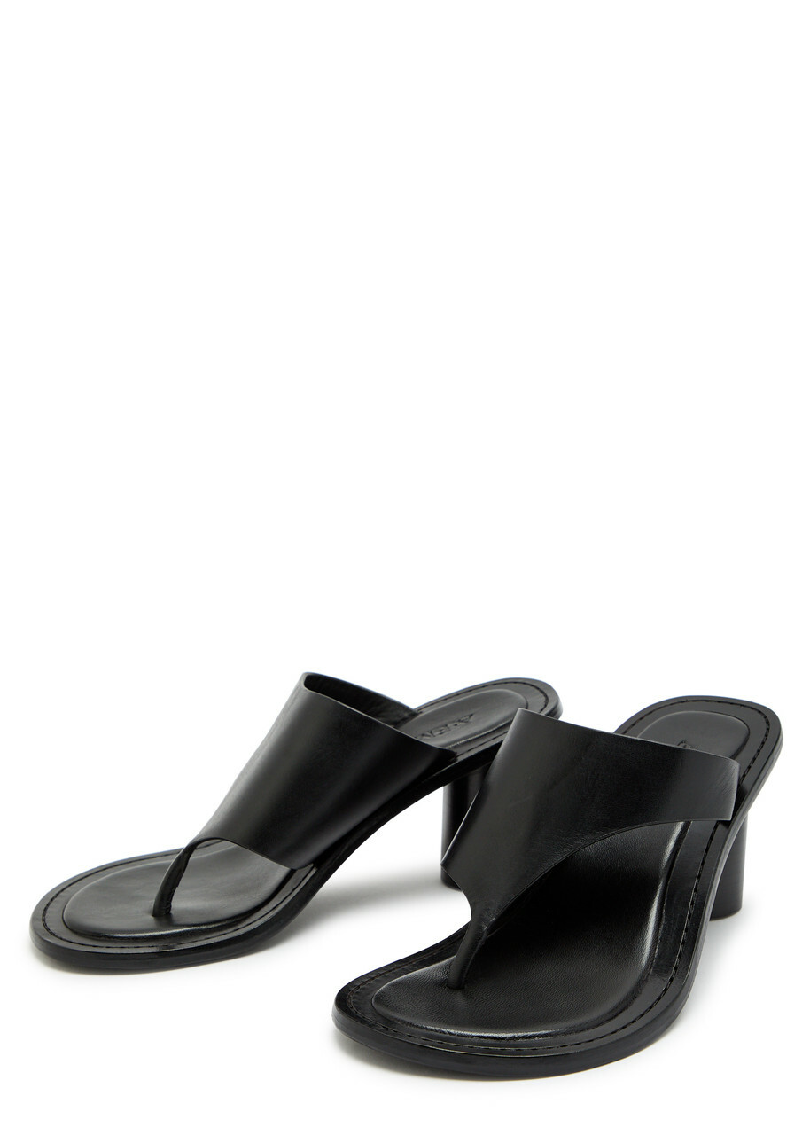 A.emery Hardie 70 Thong Mules Black