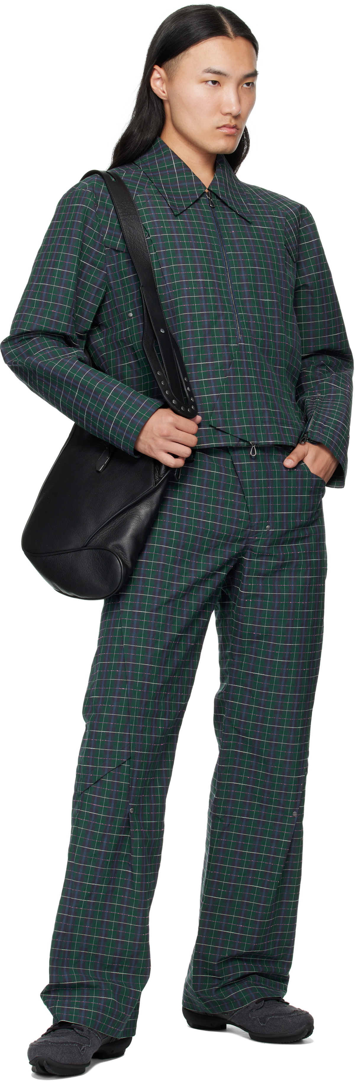 Kiko Kostadinov Green Kraner Cropped Blouson Jacket Kiko Kostadinov