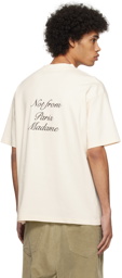 Drôle De Monsieur Off-White 'Le T-Shirt Slogan Cursive' T-Shirt