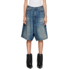R13 Indigo Jesse Denim Shorts