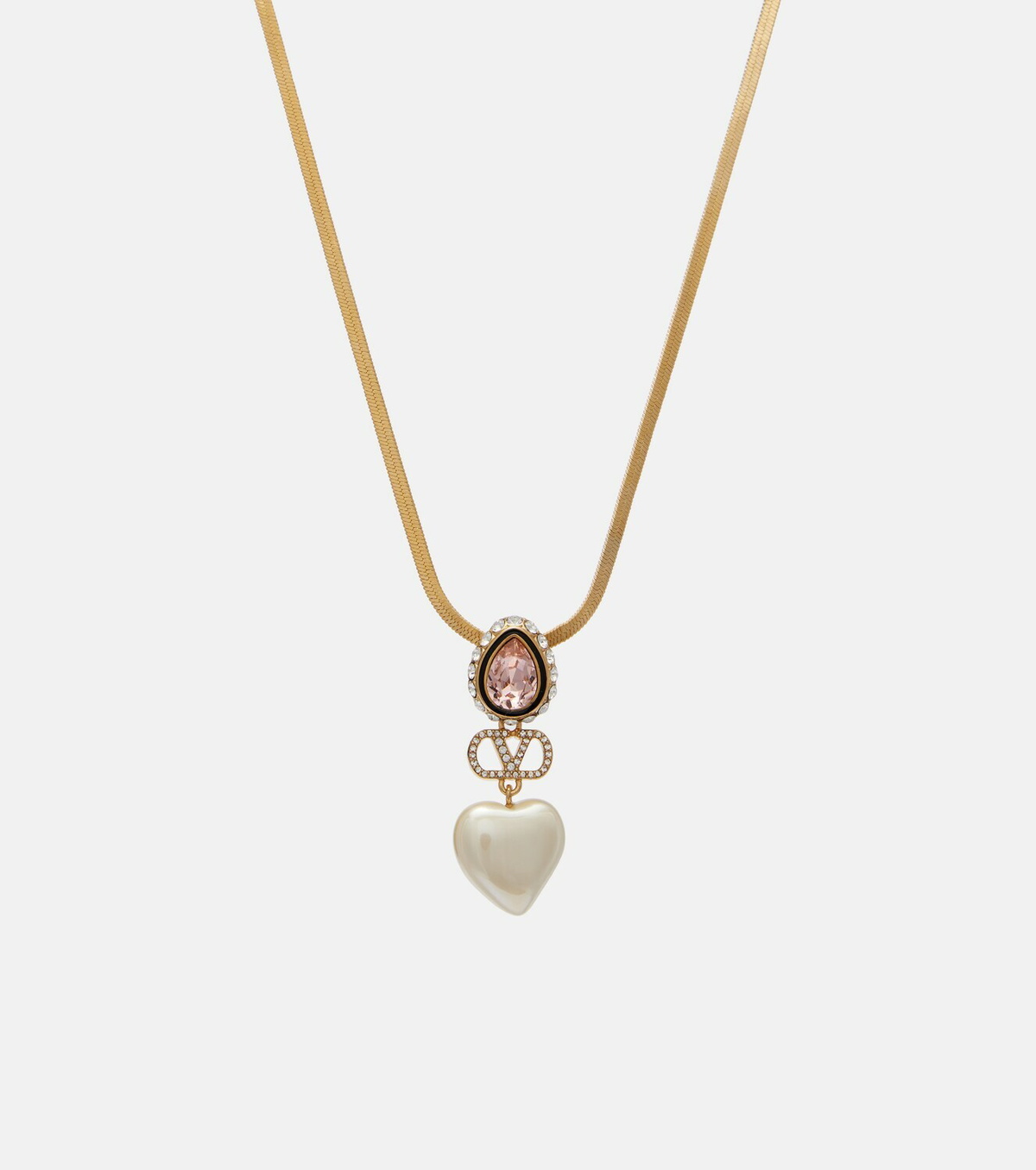 Valentino VLogo embellished necklace