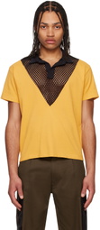 Olly Shinder Black & Yellow V Hybrid Polo