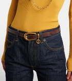 Saint Laurent Cassandre leather belt