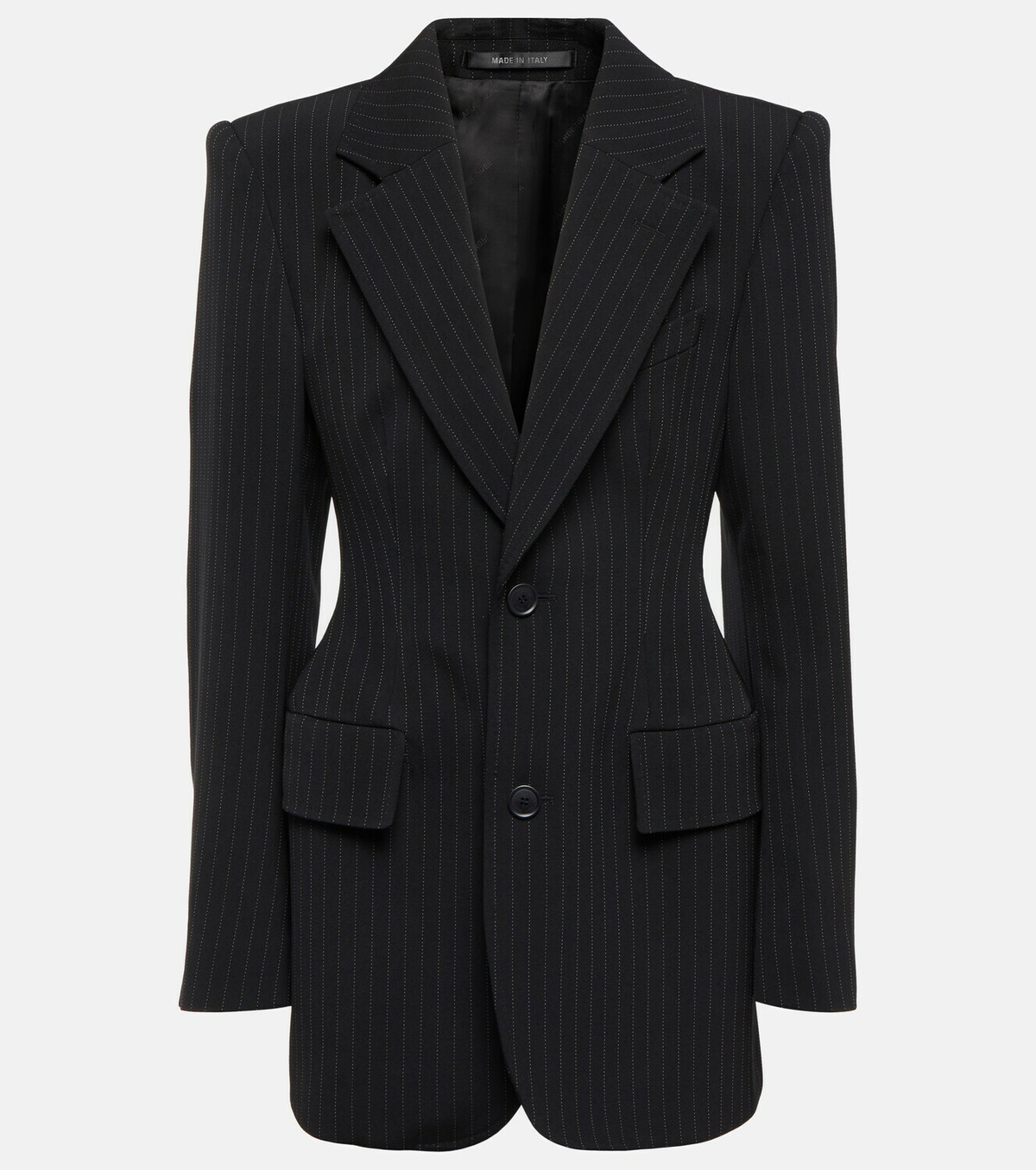 Balenciaga - Hourglass chalk stripe wool blazer Balenciaga