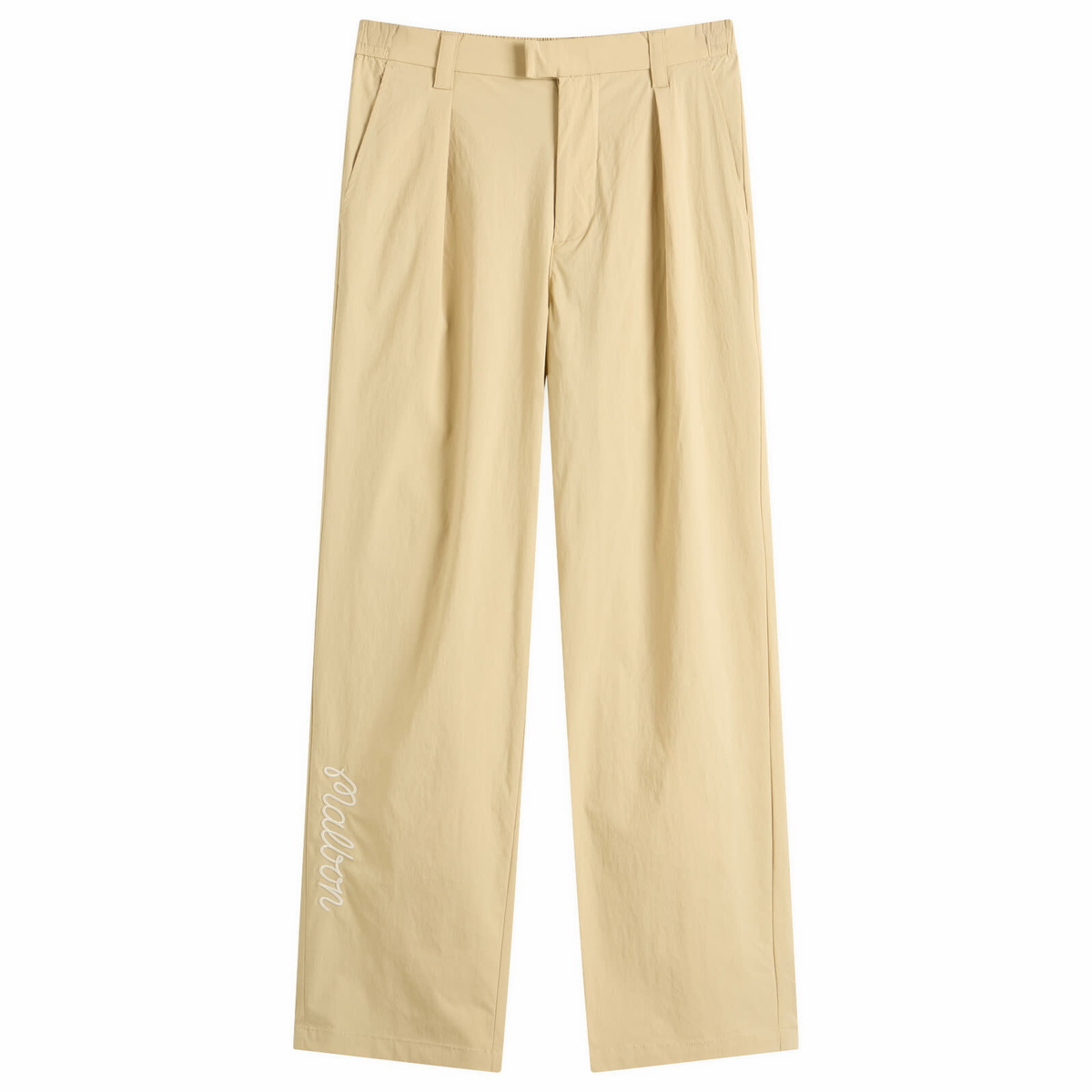 Malbon Men's Magnolia Pleated Pant in Pale Khaki