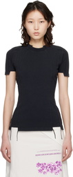 VETEMENTS Black Cut-Up Baby T-shirt