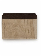 Brunello Cucinelli - Textured Suede and Full-Grain Leather Cardholder