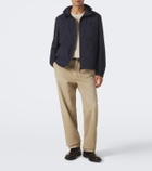 Tod's Leather-trimmed raincoat