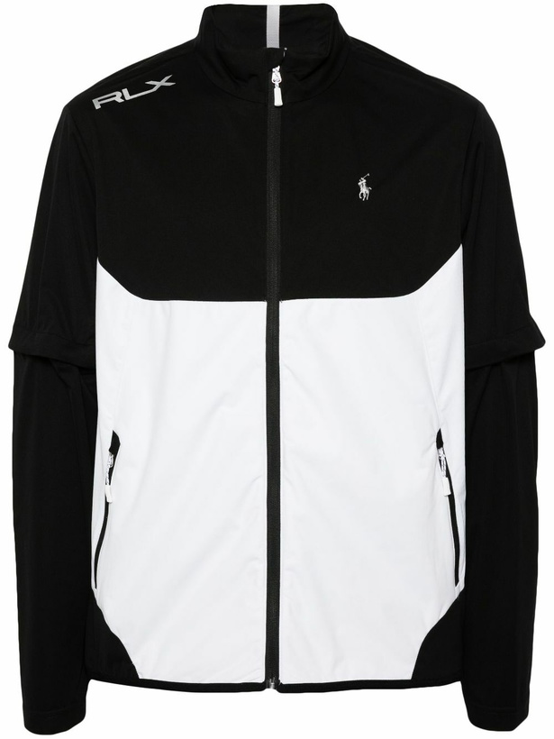 Photo: RLX Ralph Lauren Black Stratus Windbreaker Logo-Embroidered Jacket
