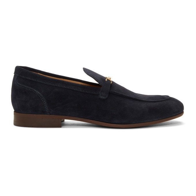 Photo: H by Hudson Navy Suede Navarre Loafers