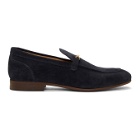 H by Hudson Navy Suede Navarre Loafers