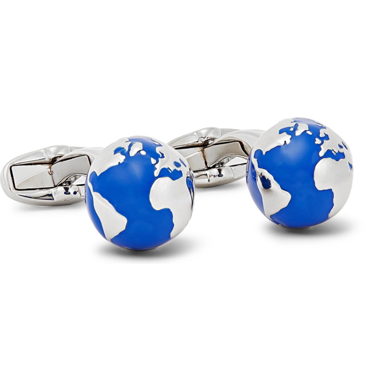 Photo: Paul Smith - Silver-Tone and Enamel Cufflinks - Silver