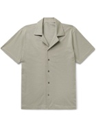 STÒFFA - Camp-Collar Cotton-Piqué Shirt - Brown