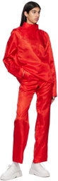 Bianca Saunders Red Zip Turtleneck