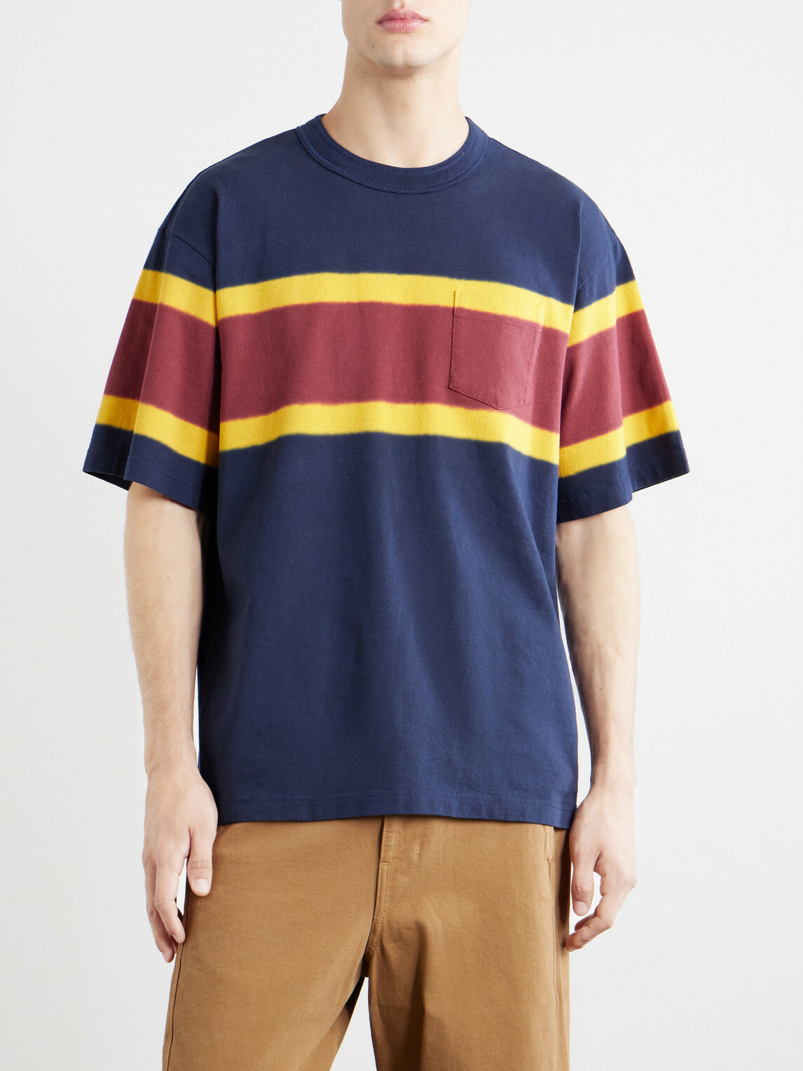 Sacai - Chusen-Dyed Cotton-Jersey T-Shirt - Blue Sacai