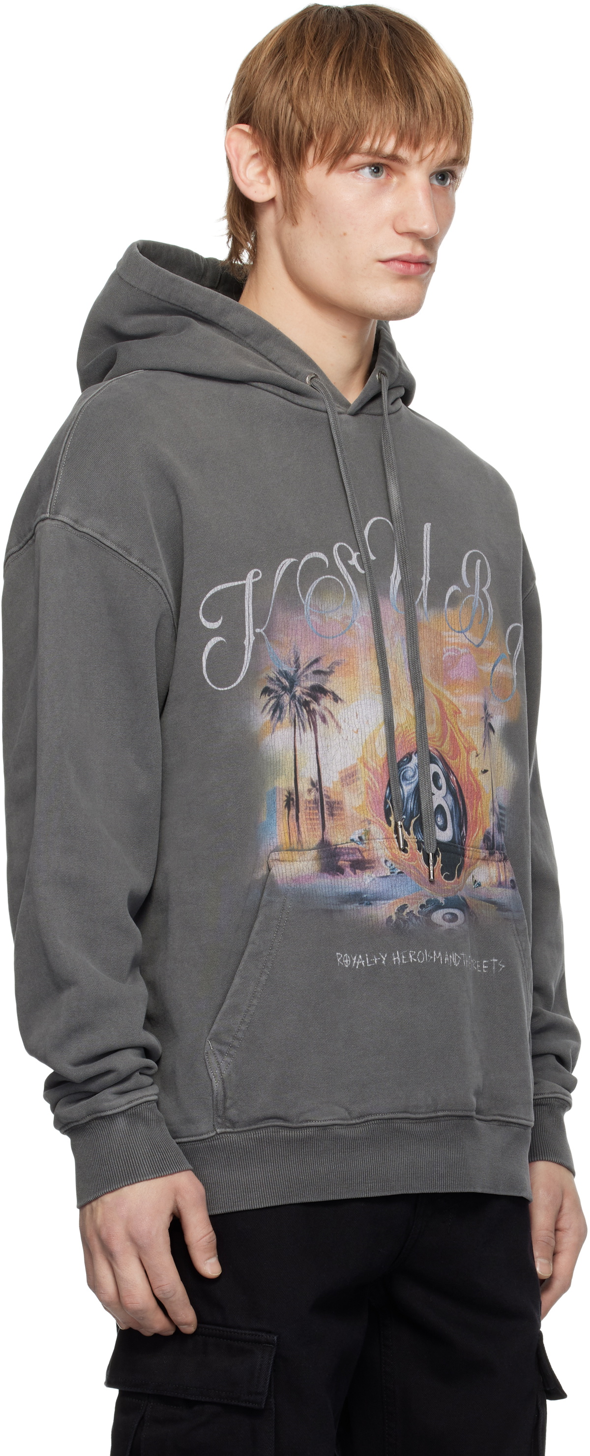 Ksubi Gray World Order Biggie Hoodie Ksubi